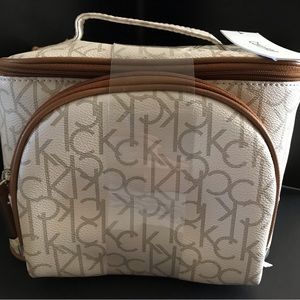 NWT, Calvin Klein Train Case with Cosmetic Bag